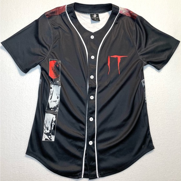 Halloween IT Horror Baseball Jersey Shirt Size Small NWOT Movie Themed Shirt - Picture 1 of 7